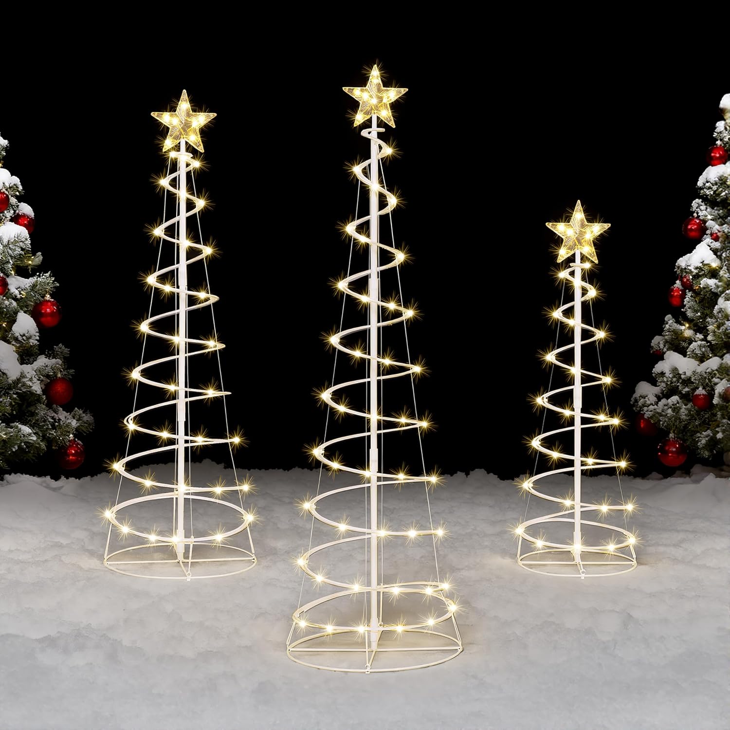 3 Pack Spiral Christmas Tree Lights