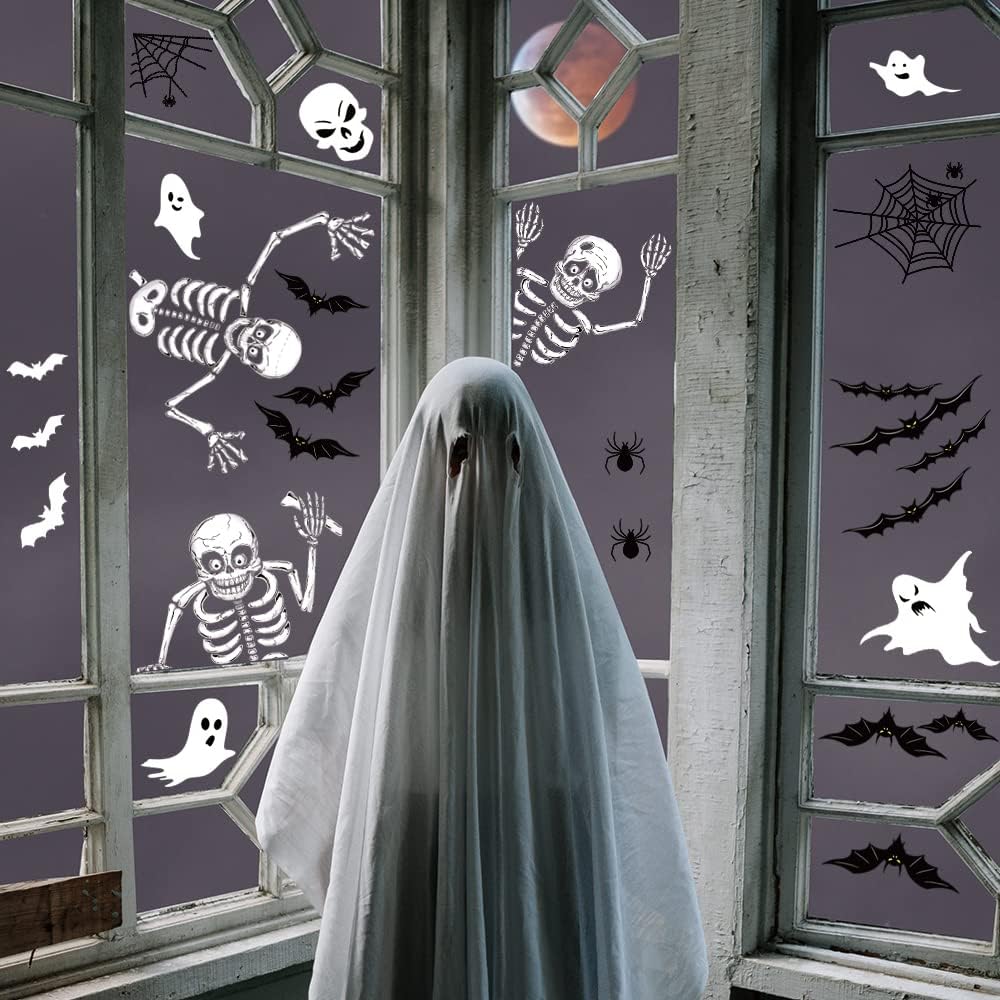 140PCS Halloween Window Clings Decor