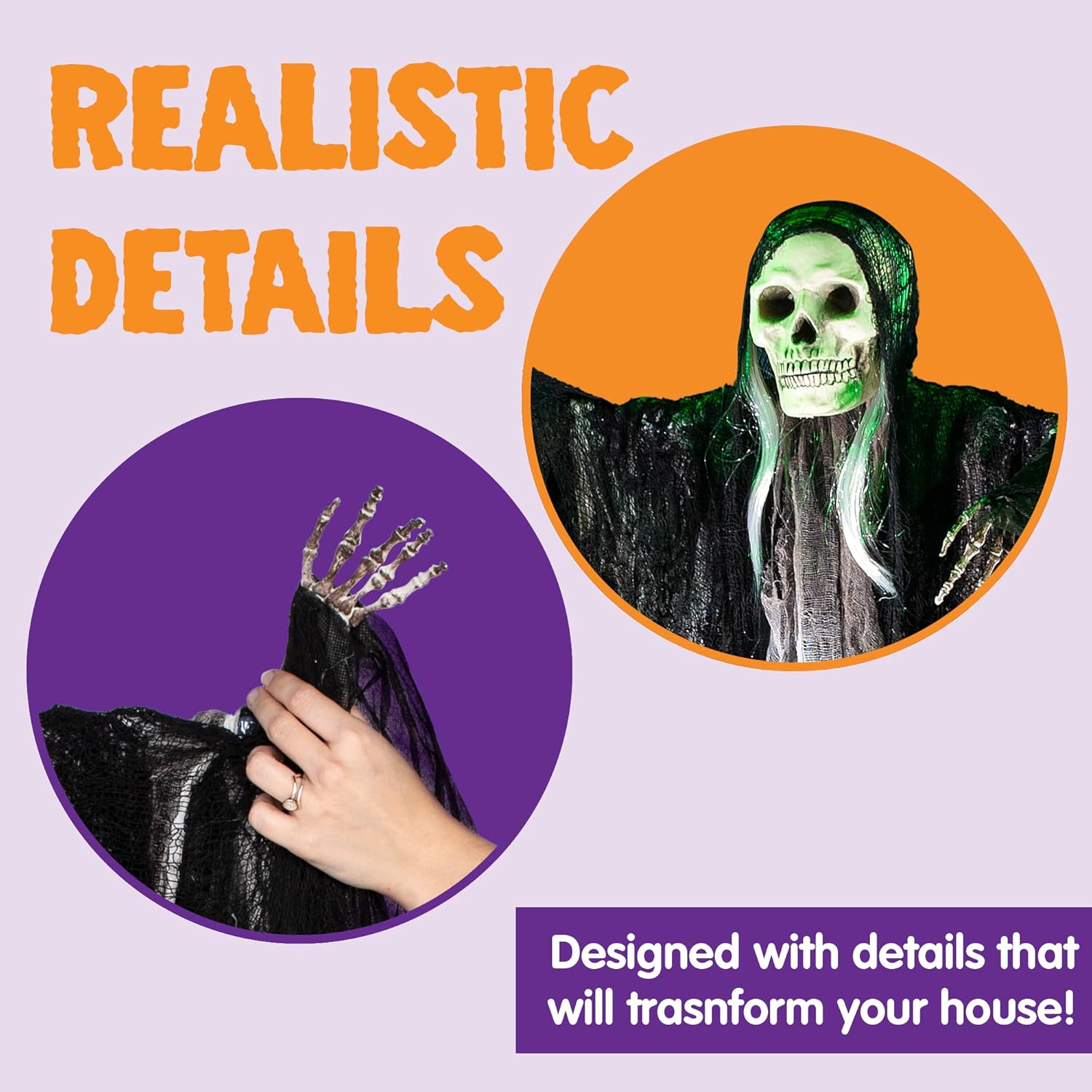 3 Pack Hanging Halloween Skeleton