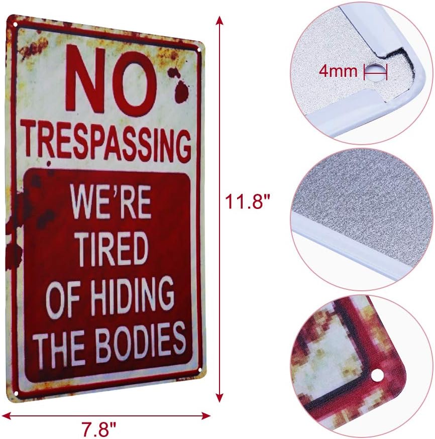 No Trespassing Halloween Sign