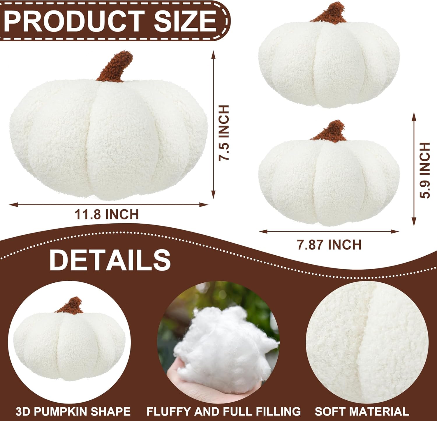 Pumpkin Pillow White