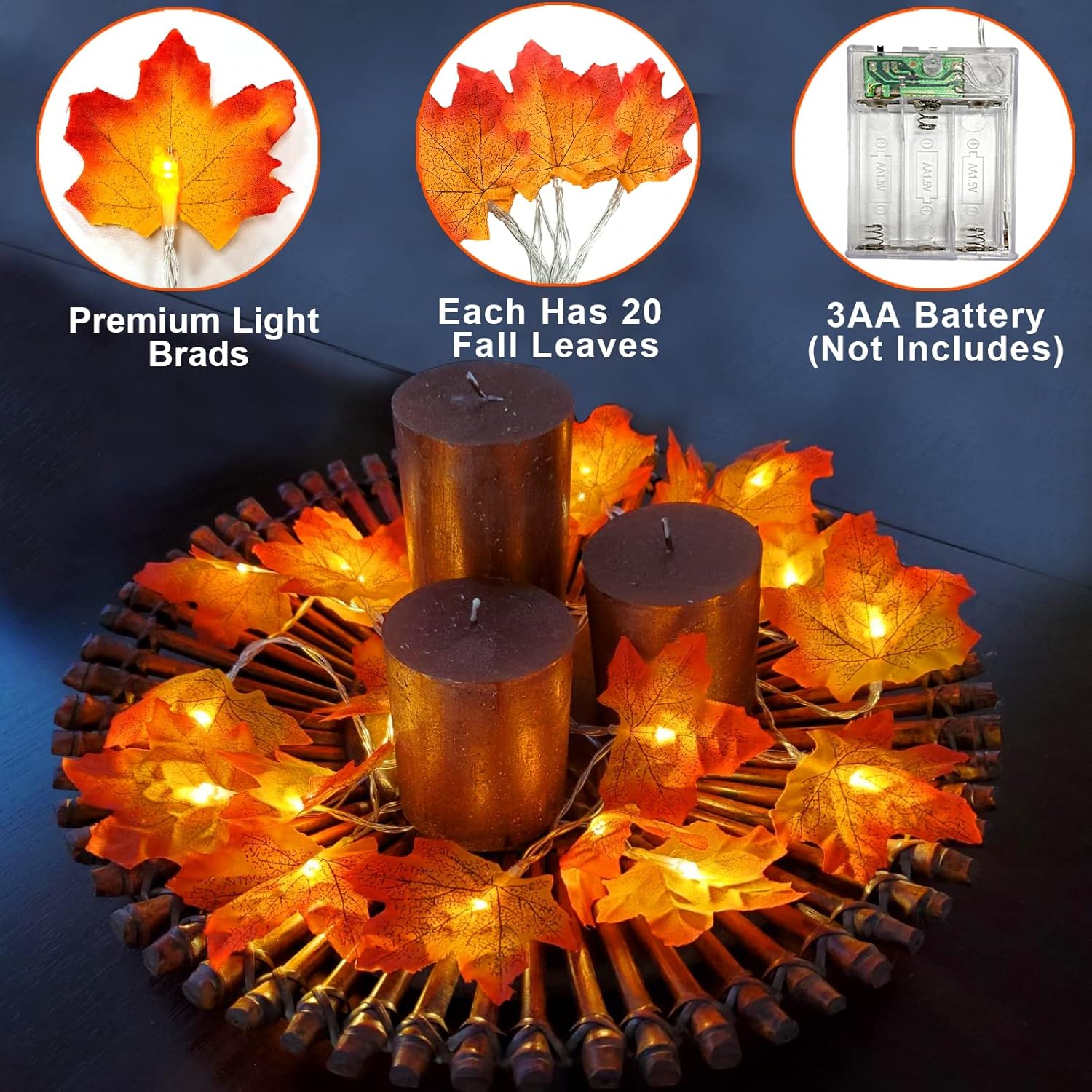 2 Pack Fall Decor