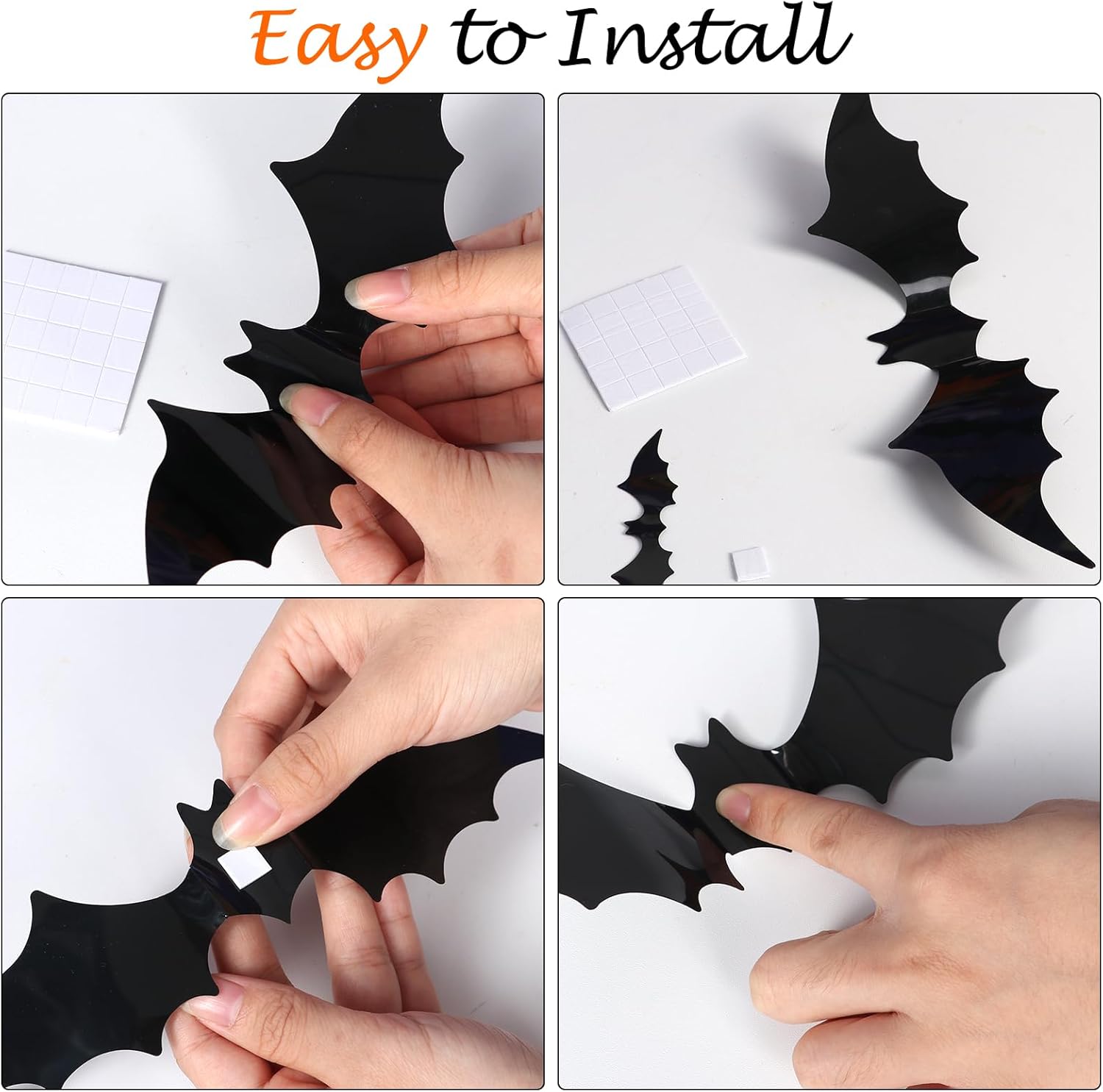 Hallween Decorations Bats Wall Stickers 140PCS