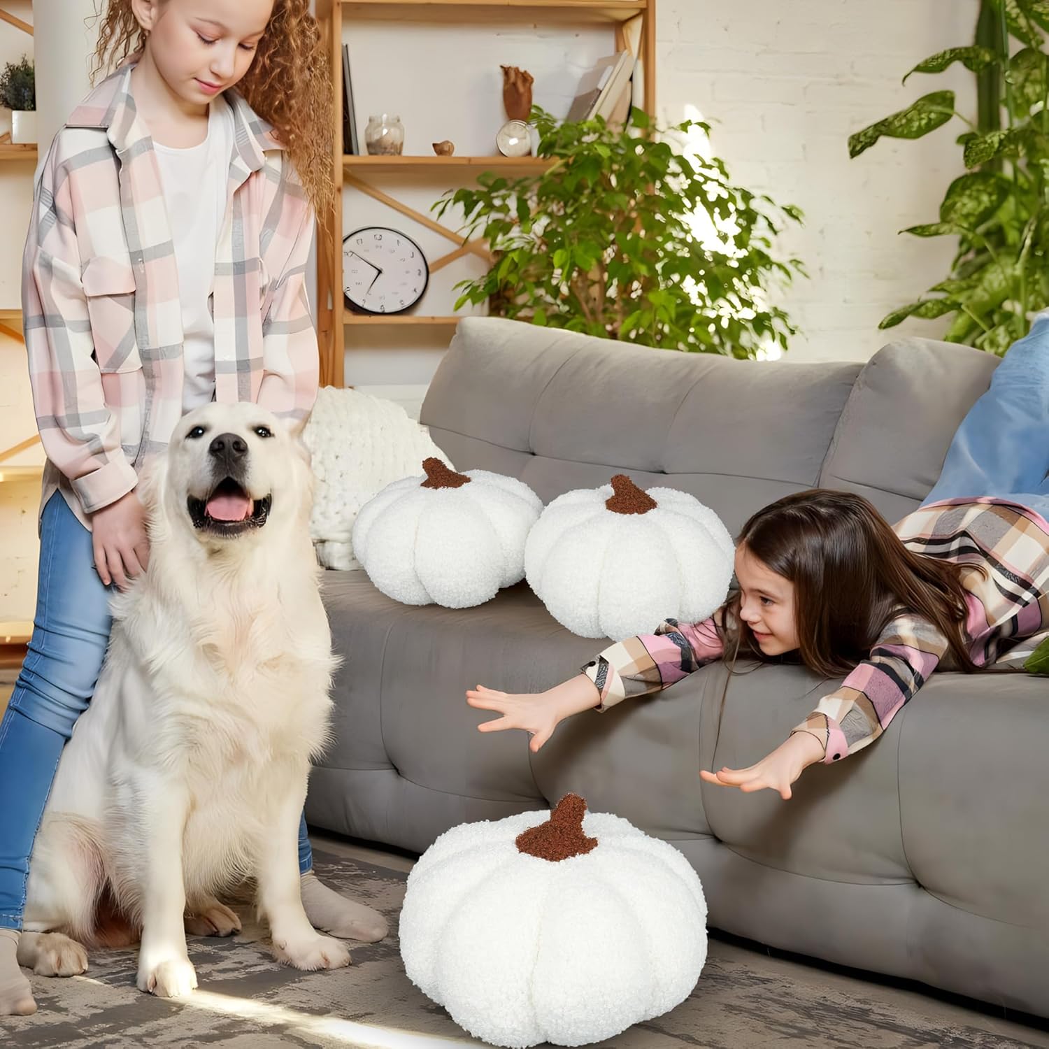 Pumpkin Pillow White