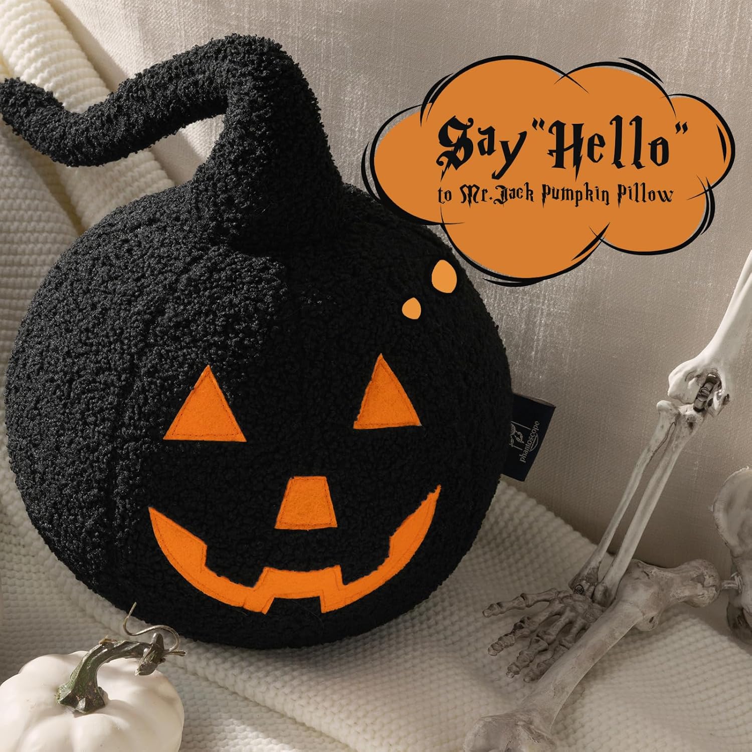 Pumpkin Pillow Black