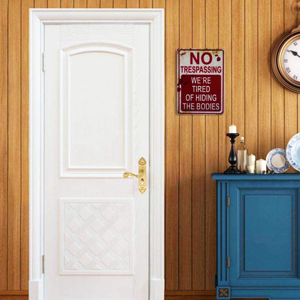 No Trespassing Halloween Sign