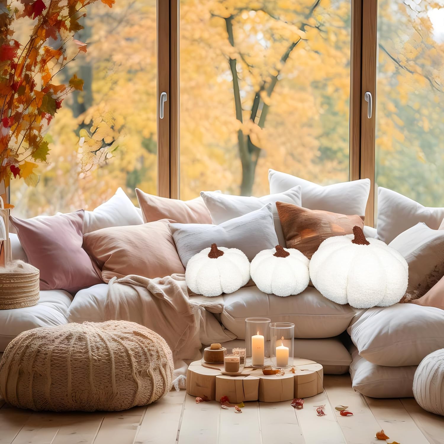 Pumpkin Pillow White
