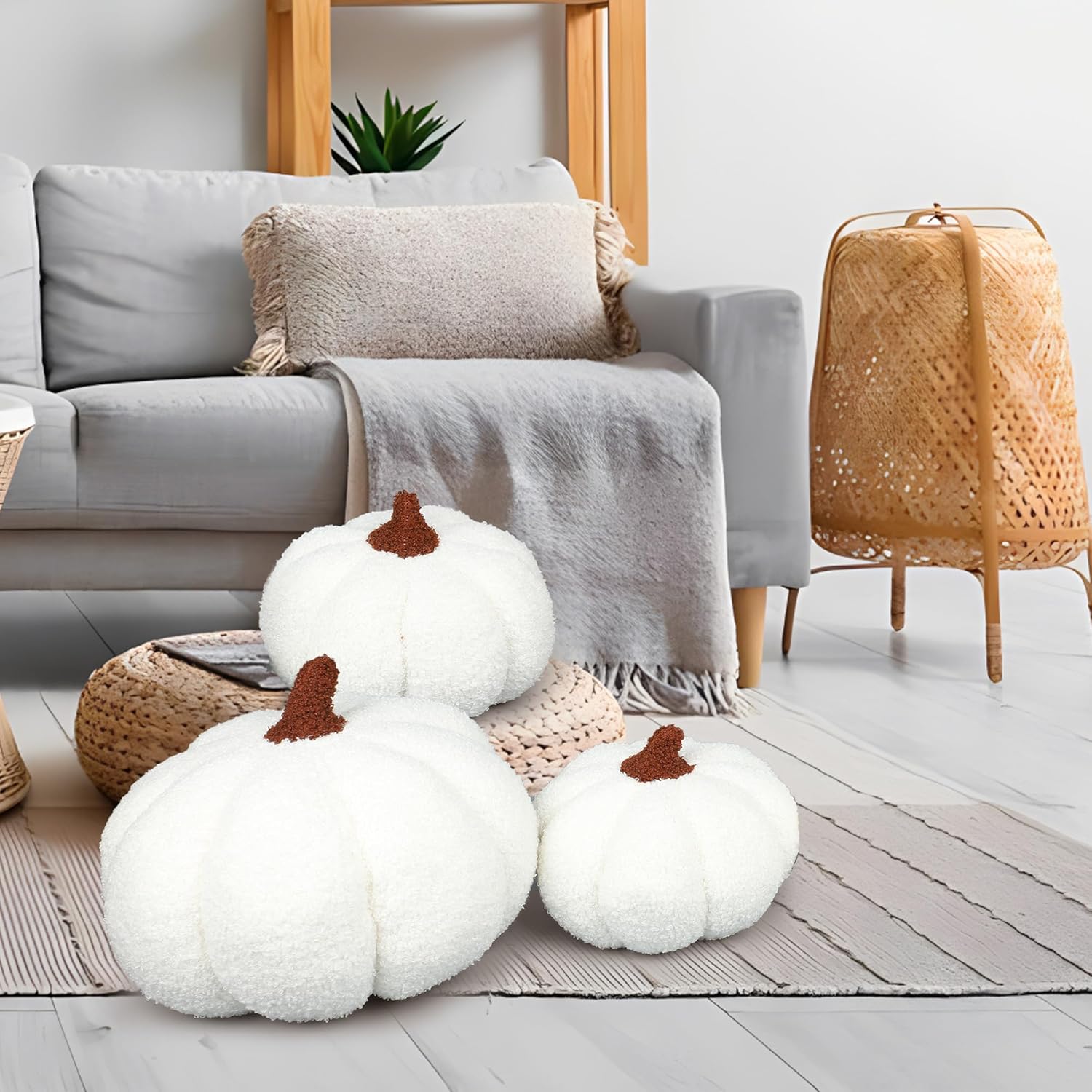 Pumpkin Pillow White