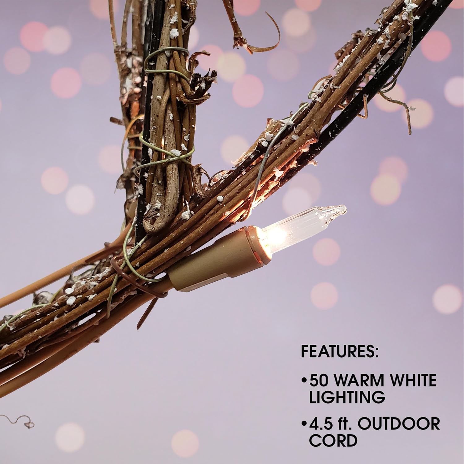 24" Outdoor Rattan Grazing Reindeer Decoration