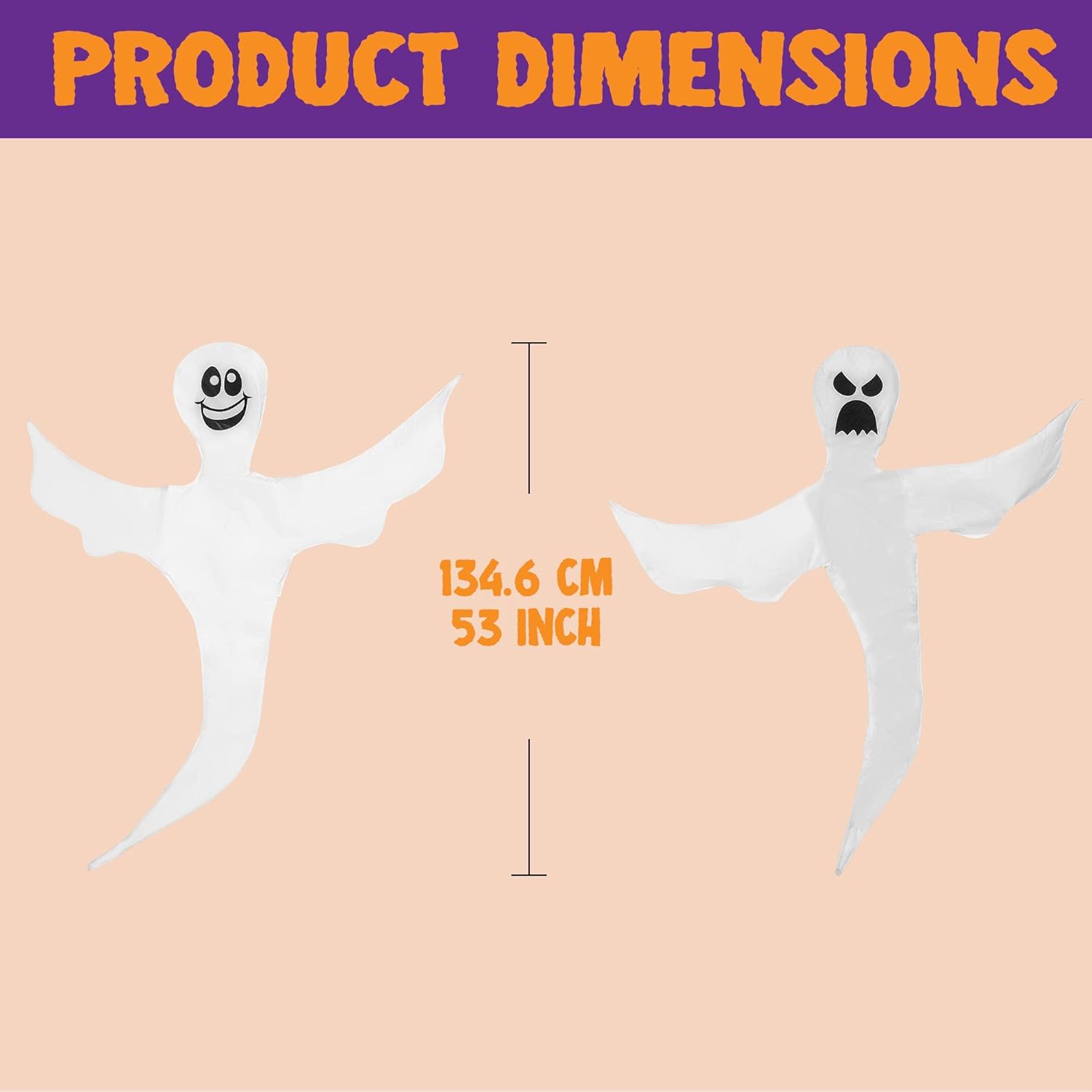 Bendable Hanging Ghost for Lawn
