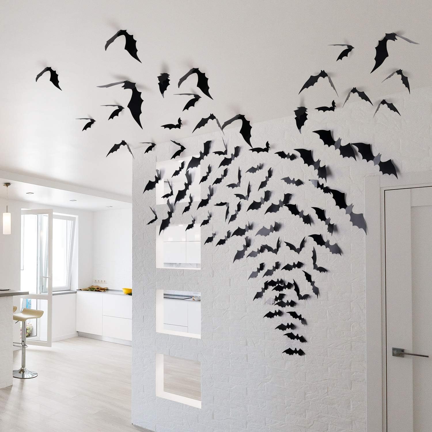 60PCS Halloween Bats Decoration