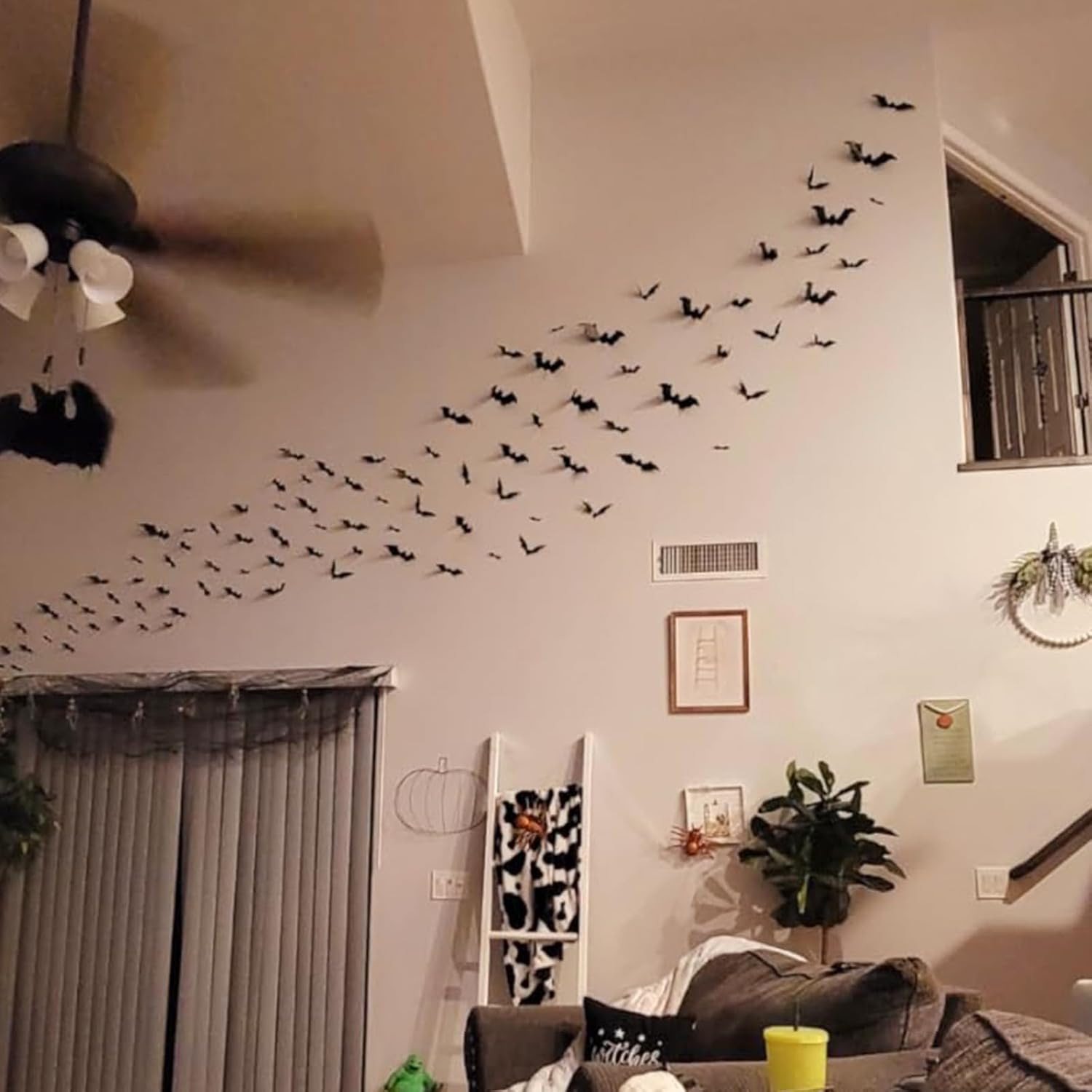 Hallween Decorations Bats Wall Stickers 140PCS