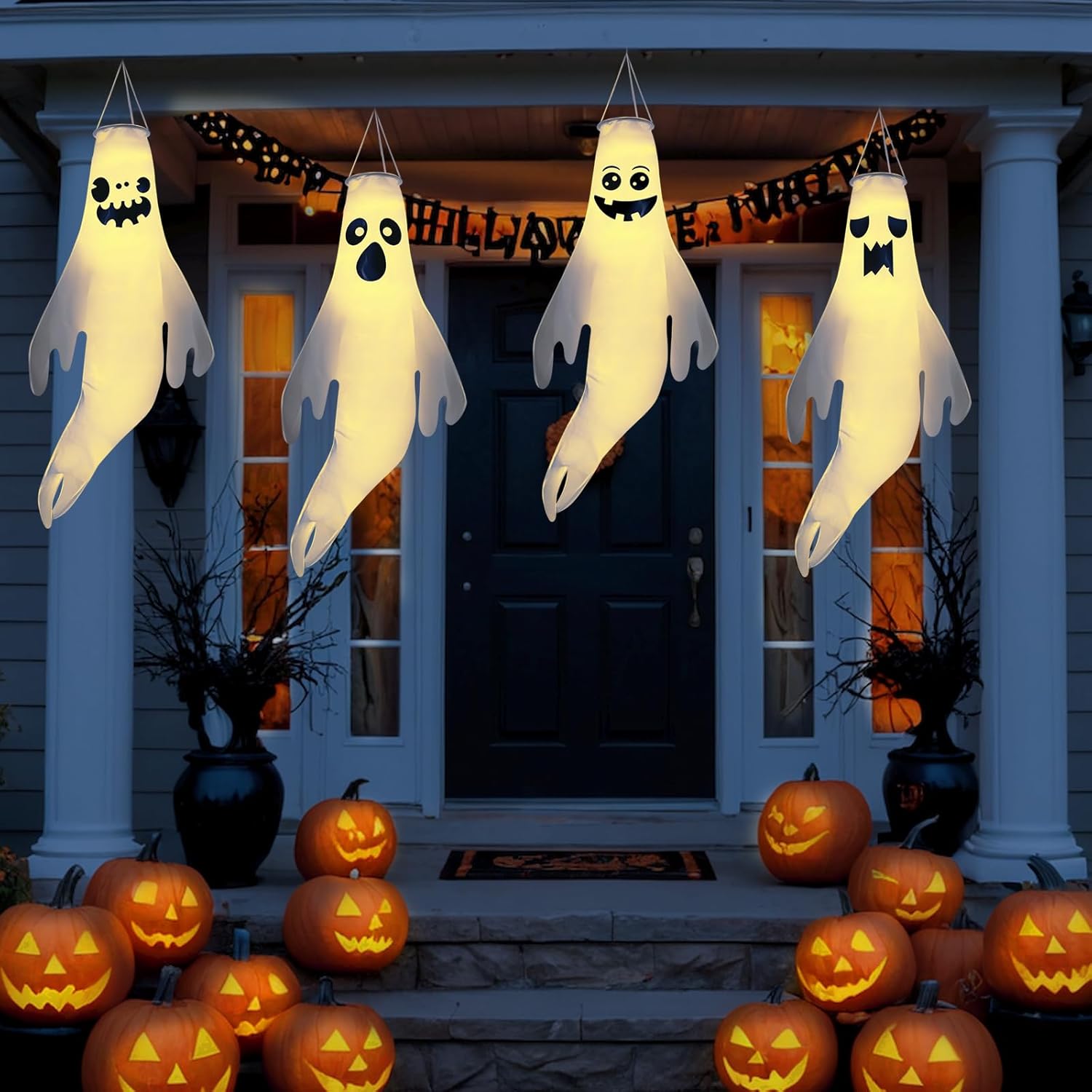 4 Pcs 45 Inch Halloween Hanging Ghost