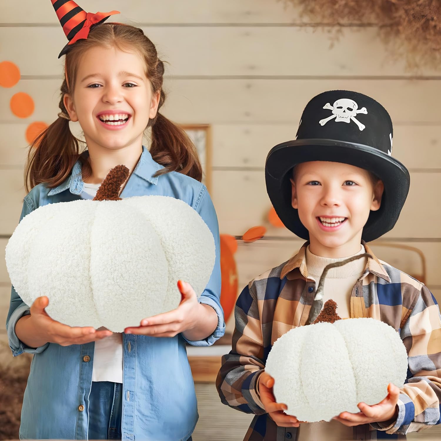 Pumpkin Pillow White