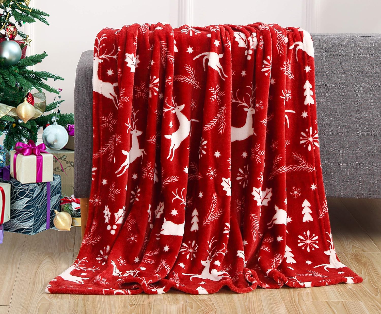 Christmas Prints Fleece Blanket