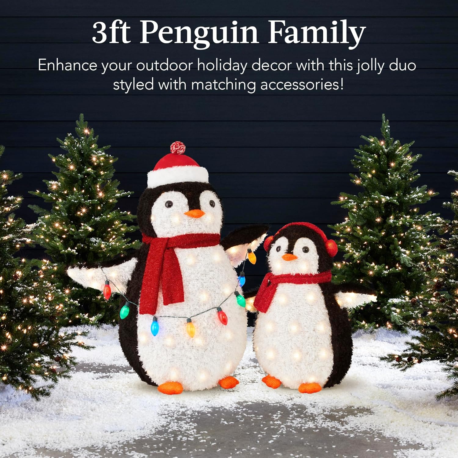 Best Choice Products 2-Piece Lighted Penguin