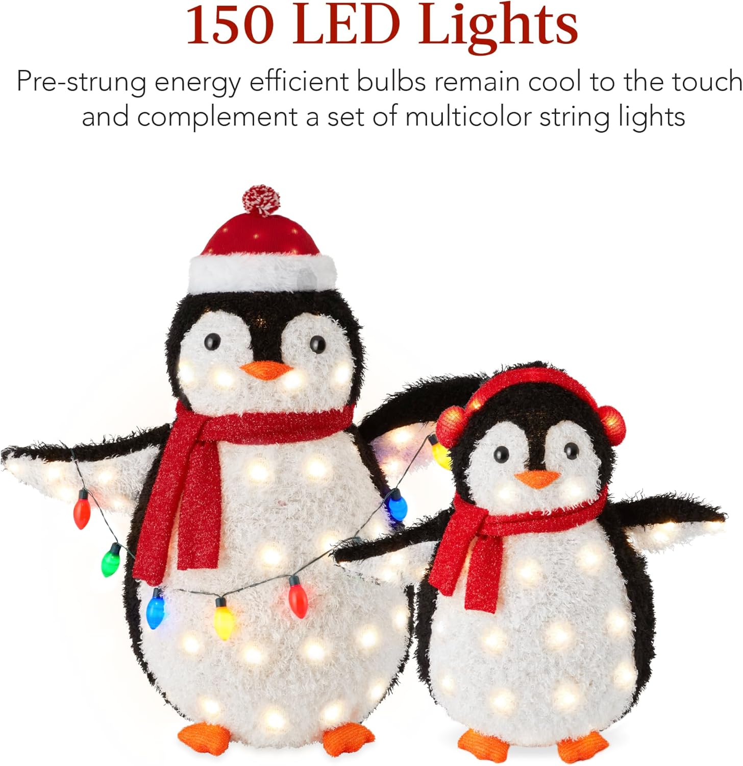 Best Choice Products 2-Piece Lighted Penguin