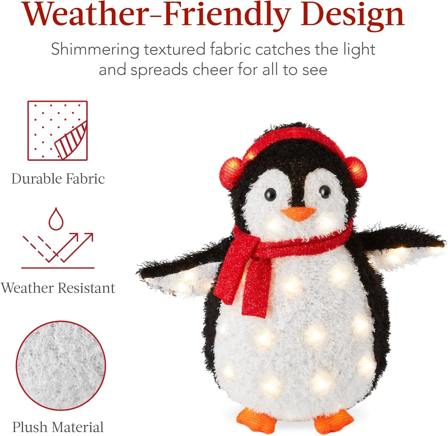 Best Choice Products 2-Piece Lighted Penguin