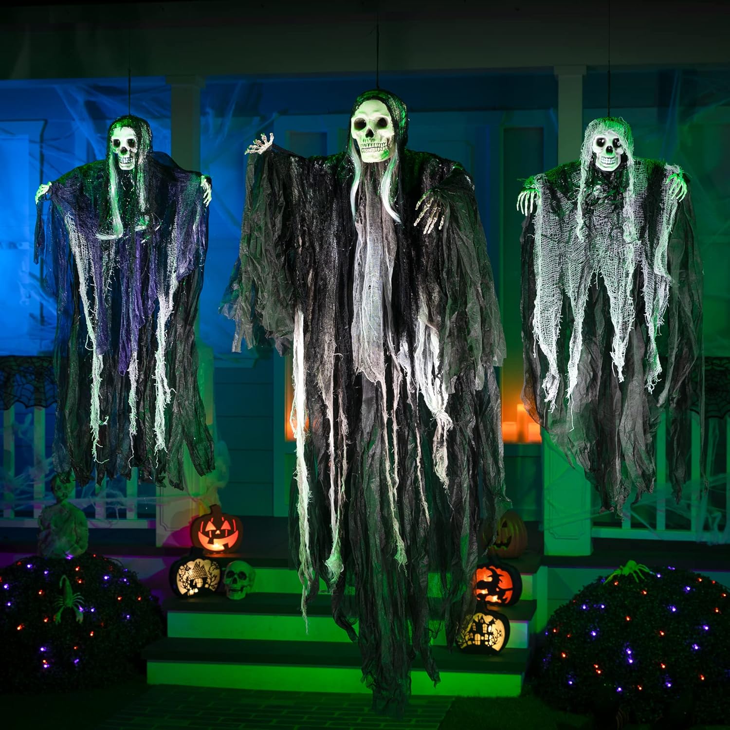 3 Pack Hanging Halloween Skeleton