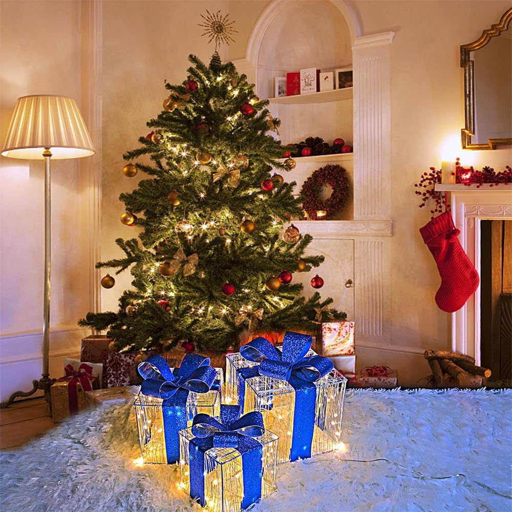 Christmas Lighted Gift Boxes