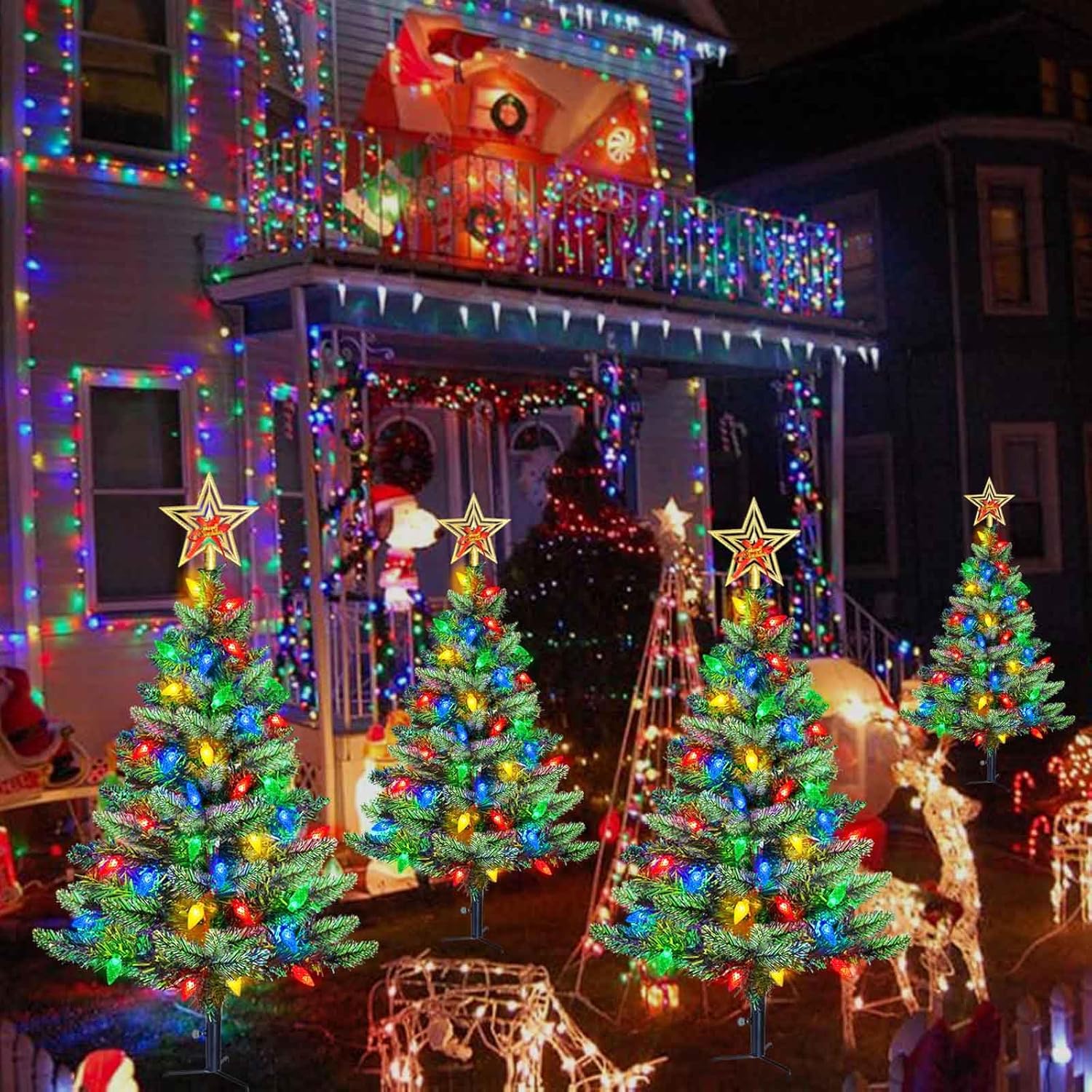 2 Solar Christmas Tree